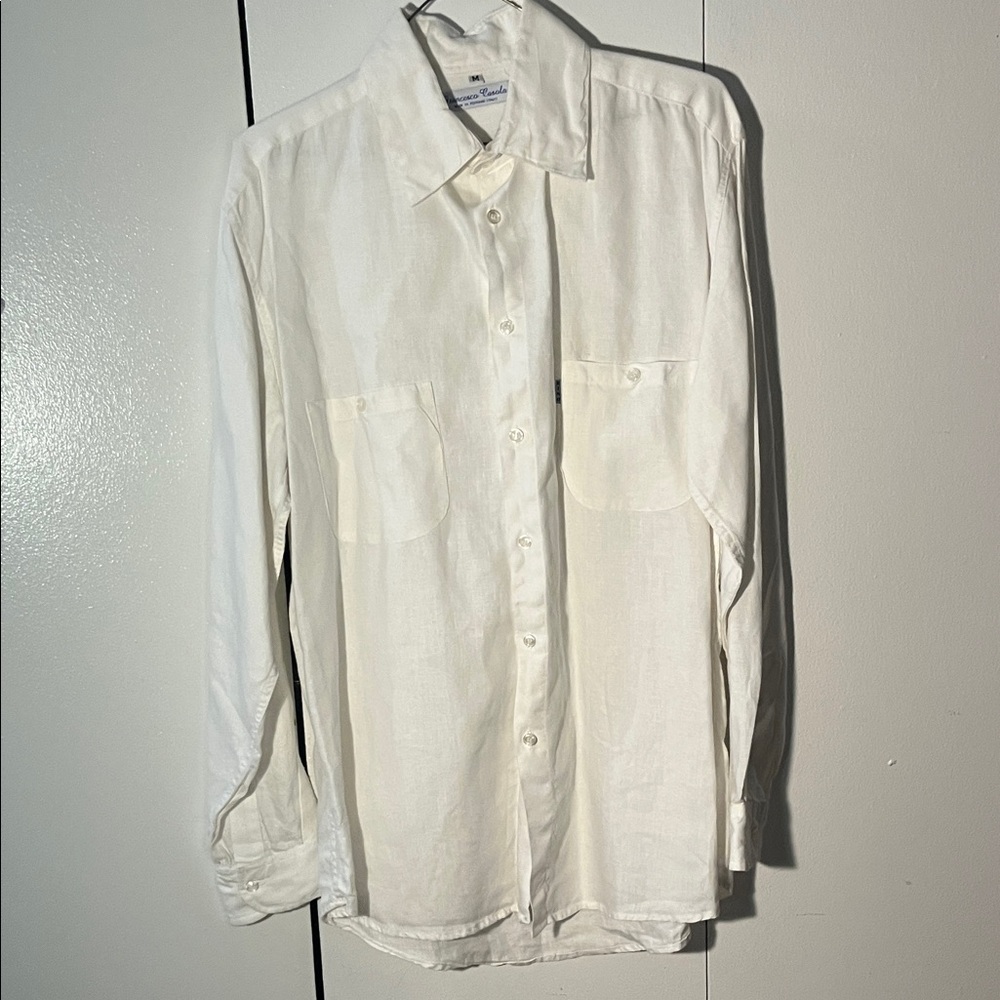 FRANCESCA CASOLA MADE IN POSITANO ITALY Elegant Ivory Button-Down Shirt